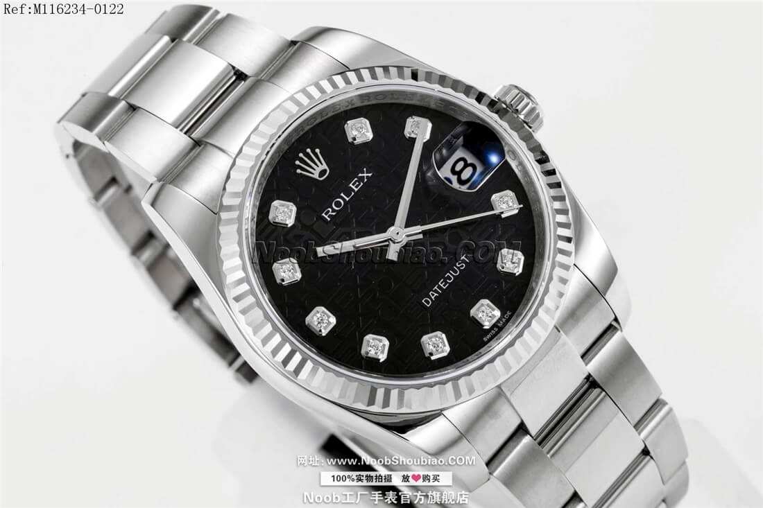 NOOB手表 Rolex 劳力士 Datejust 日志型36MM系列 11623 黑纪念花纹盘镶钻